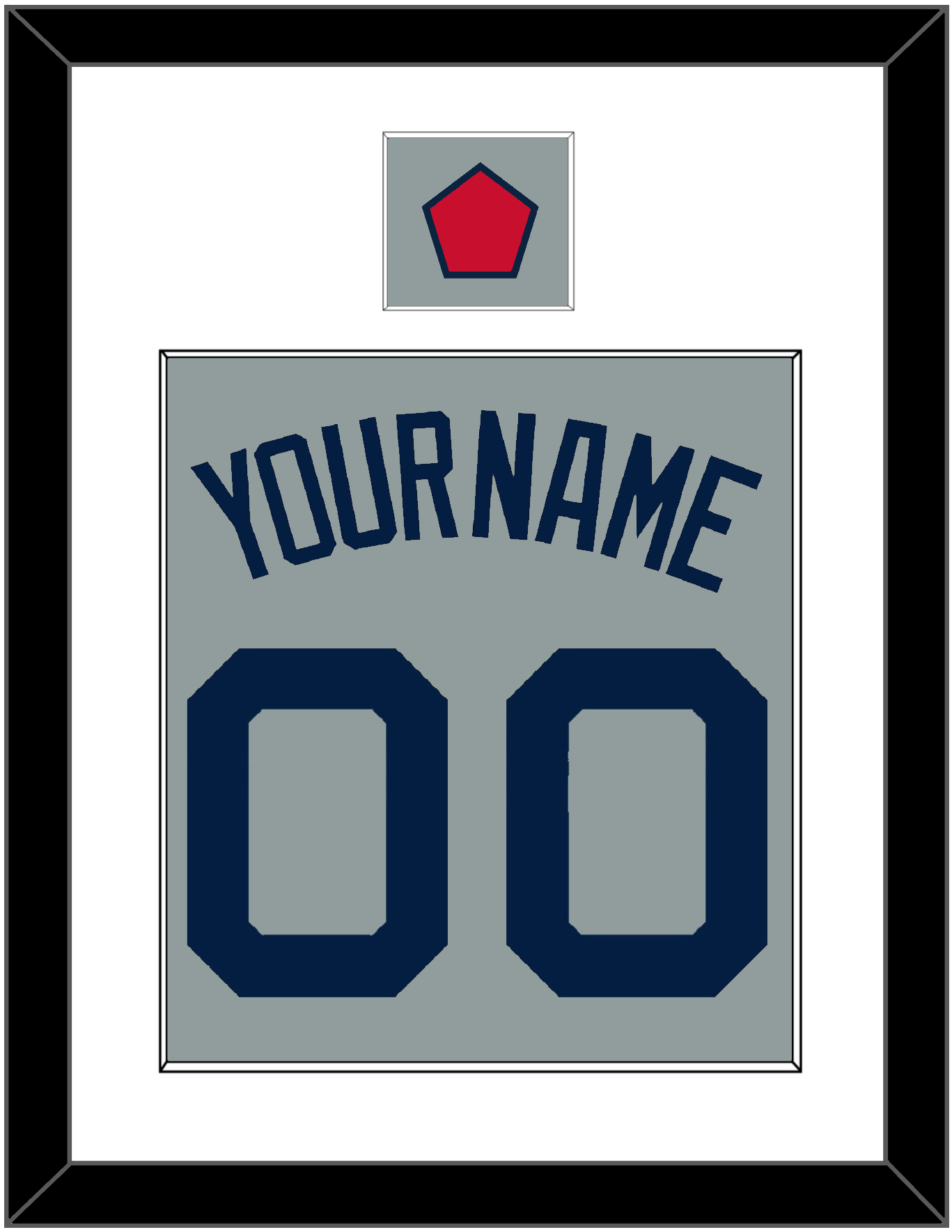 Boston Name, Number & Logo Patch - Road Gray (2009-2013) - Essential Tier 1