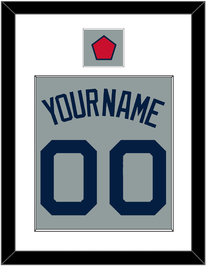 Boston Name, Number & Logo Patch - Road Gray (2009-2013) - Essential Tier 1