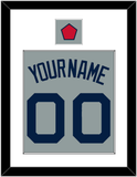 Boston Name, Number & Logo Patch - Road Gray (2009-2013) - Single Mat 1