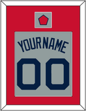 Boston Name, Number & Logo Patch - Road Gray (2009-2013) - Single Mat 2