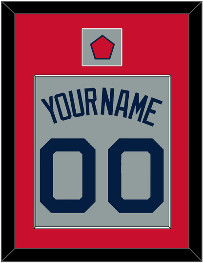 Boston Name, Number & Logo Patch - Road Gray (2009-2013) - Essential Tier 2