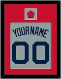 Boston Name, Number & Logo Patch - Road Gray (2009-2013) - Single Mat 2