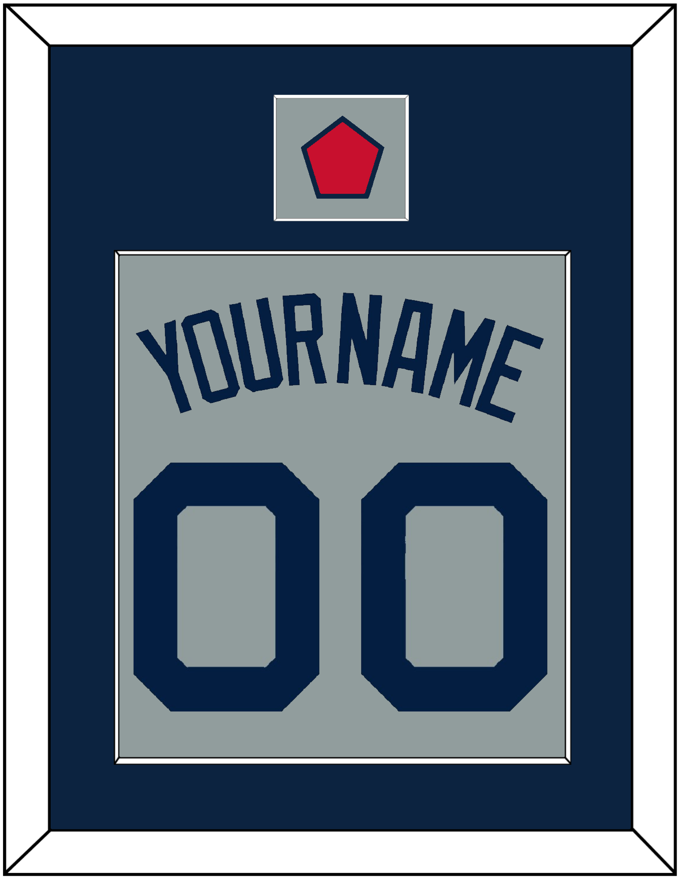 Boston Name, Number & Logo Patch - Road Gray (2009-2013) - Essential Tier 3