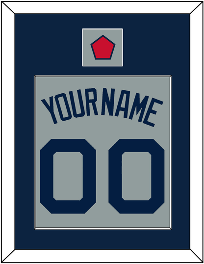Boston Name, Number & Logo Patch - Road Gray (2009-2013) - Essential Tier 3
