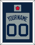 Boston Name, Number & Logo Patch - Road Gray (2009-2013) - Single Mat 3