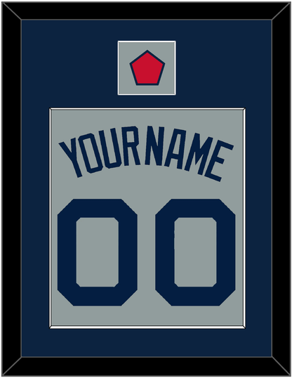 Boston Name, Number & Logo Patch - Road Gray (2009-2013) - Essential Tier 3