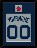 Boston Name, Number & Logo Patch - Road Gray (2009-2013) - Single Mat 3