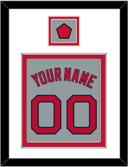 Boston Name, Number & Logo Patch - Road Gray - Signature Tier 1