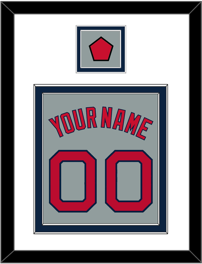Boston Name, Number & Logo Patch - Road Gray - Signature Tier 2
