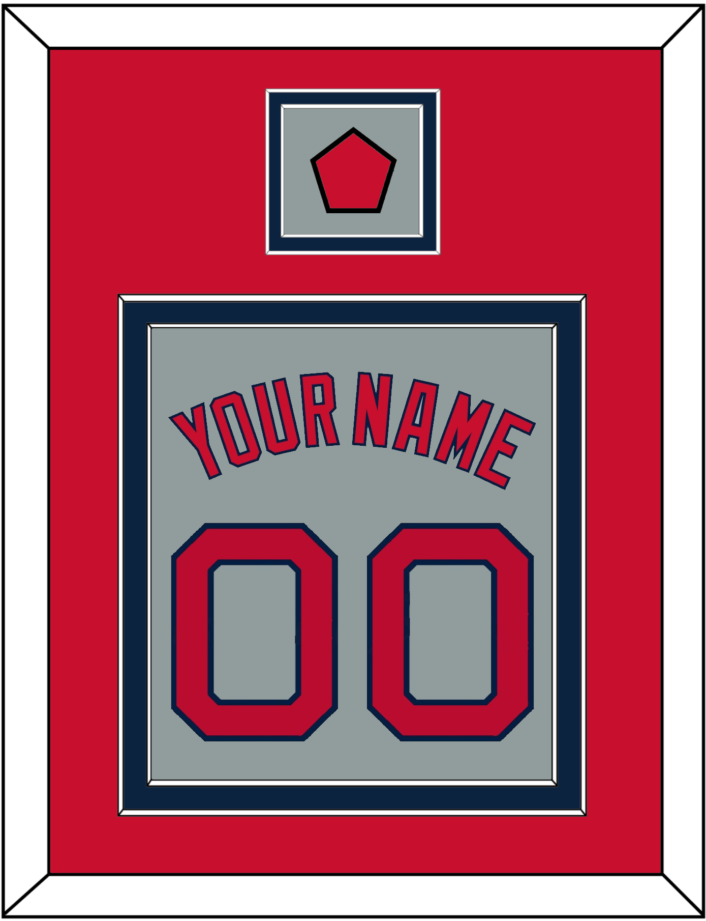 Boston Name, Number & Logo Patch - Road Gray - Signature Tier 3