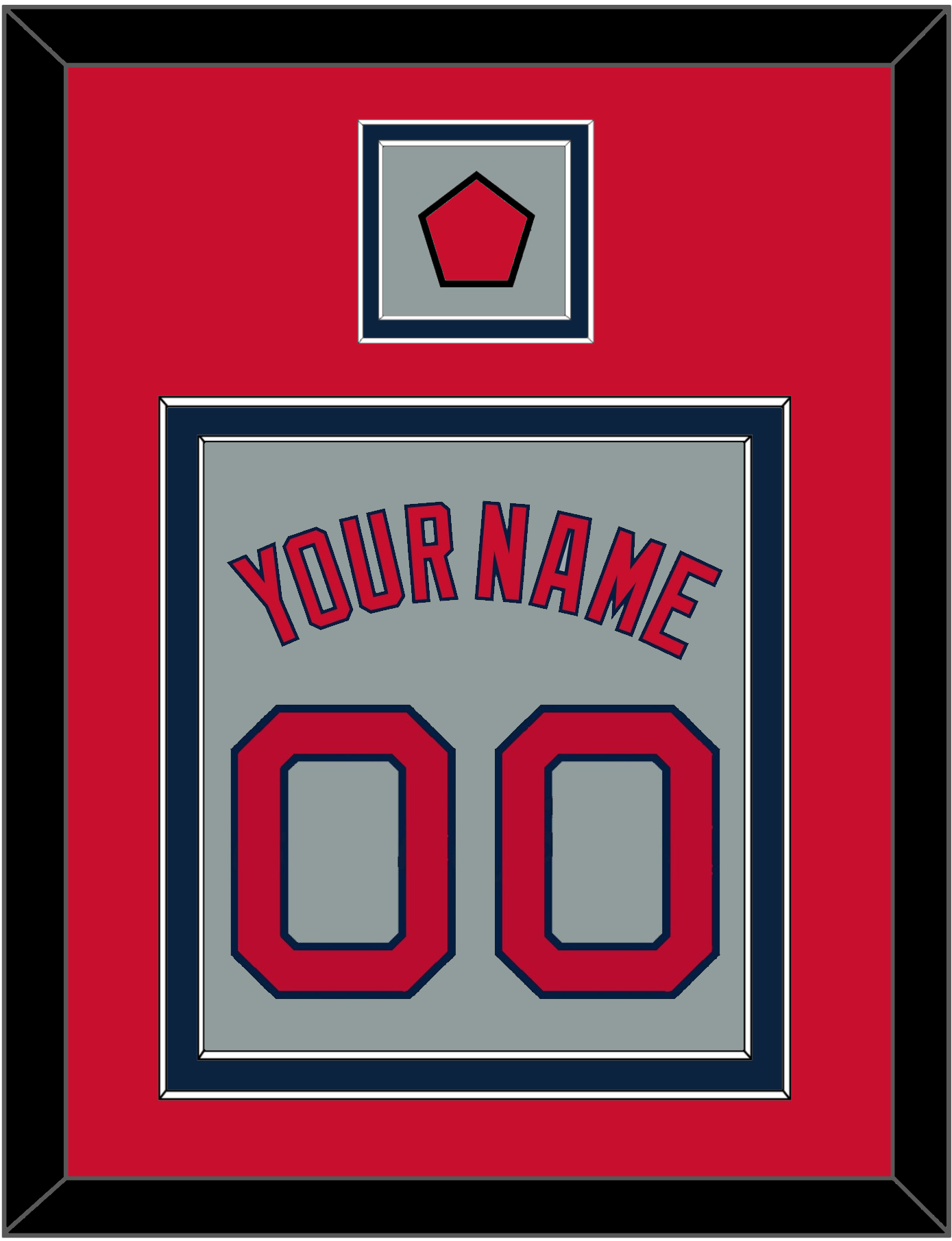 Boston Name, Number & Logo Patch - Road Gray - Signature Tier 3