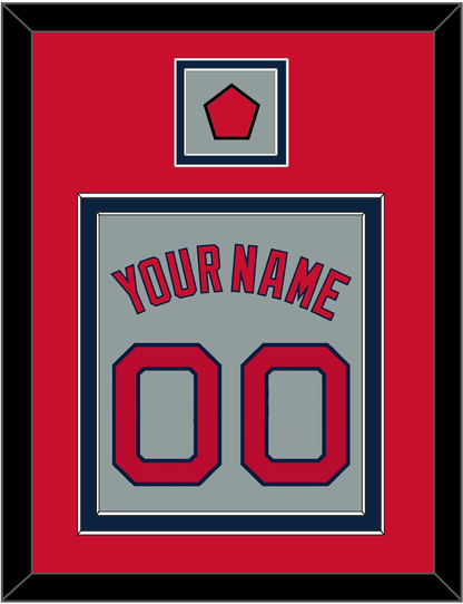 Boston Name, Number & Logo Patch - Road Gray - Signature Tier 3