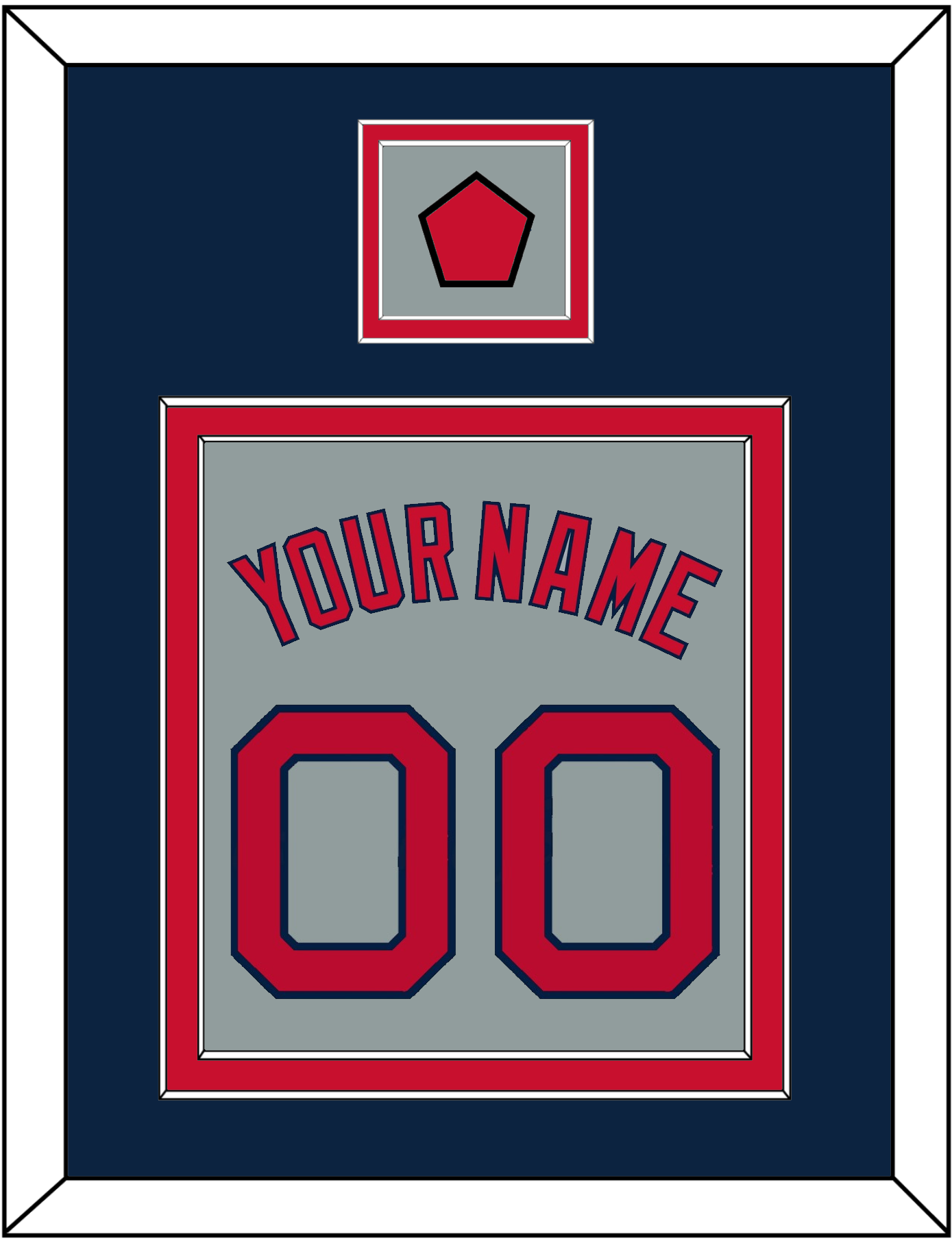 Boston Name, Number & Logo Patch - Road Gray - Signature Tier 4
