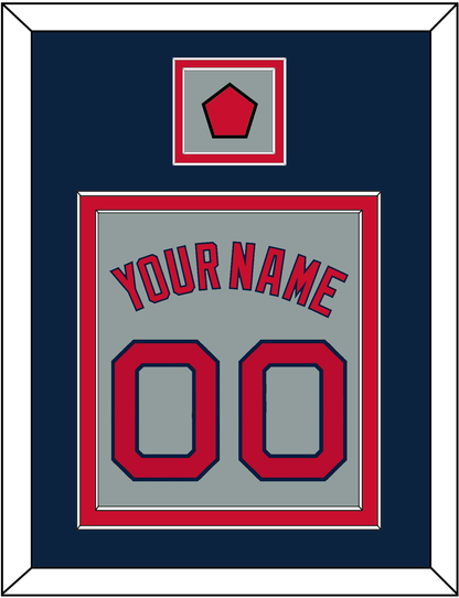 Boston Name, Number & Logo Patch - Road Gray - Signature Tier 4