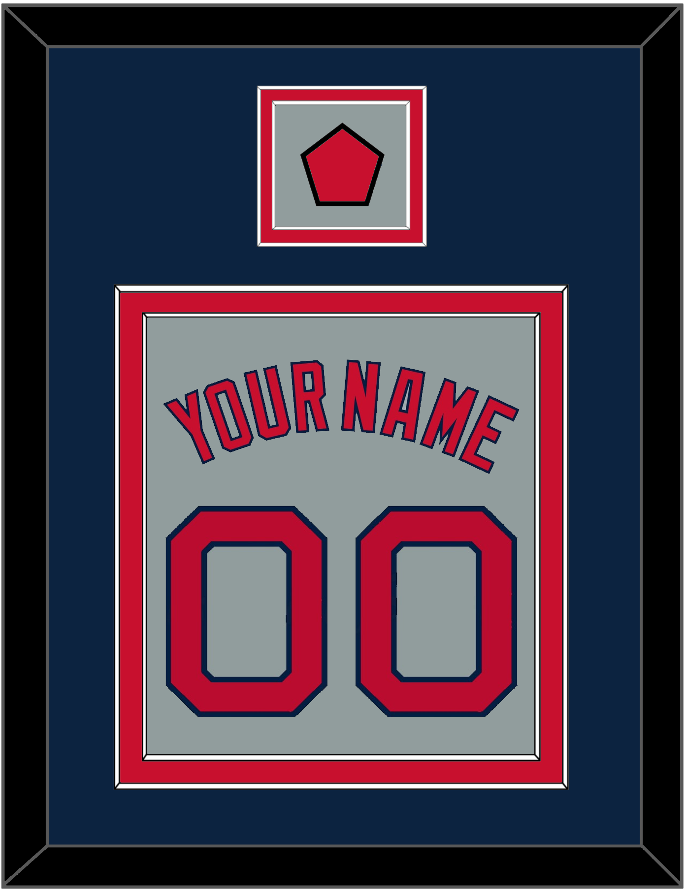 Boston Name, Number & Logo Patch - Road Gray - Signature Tier 4