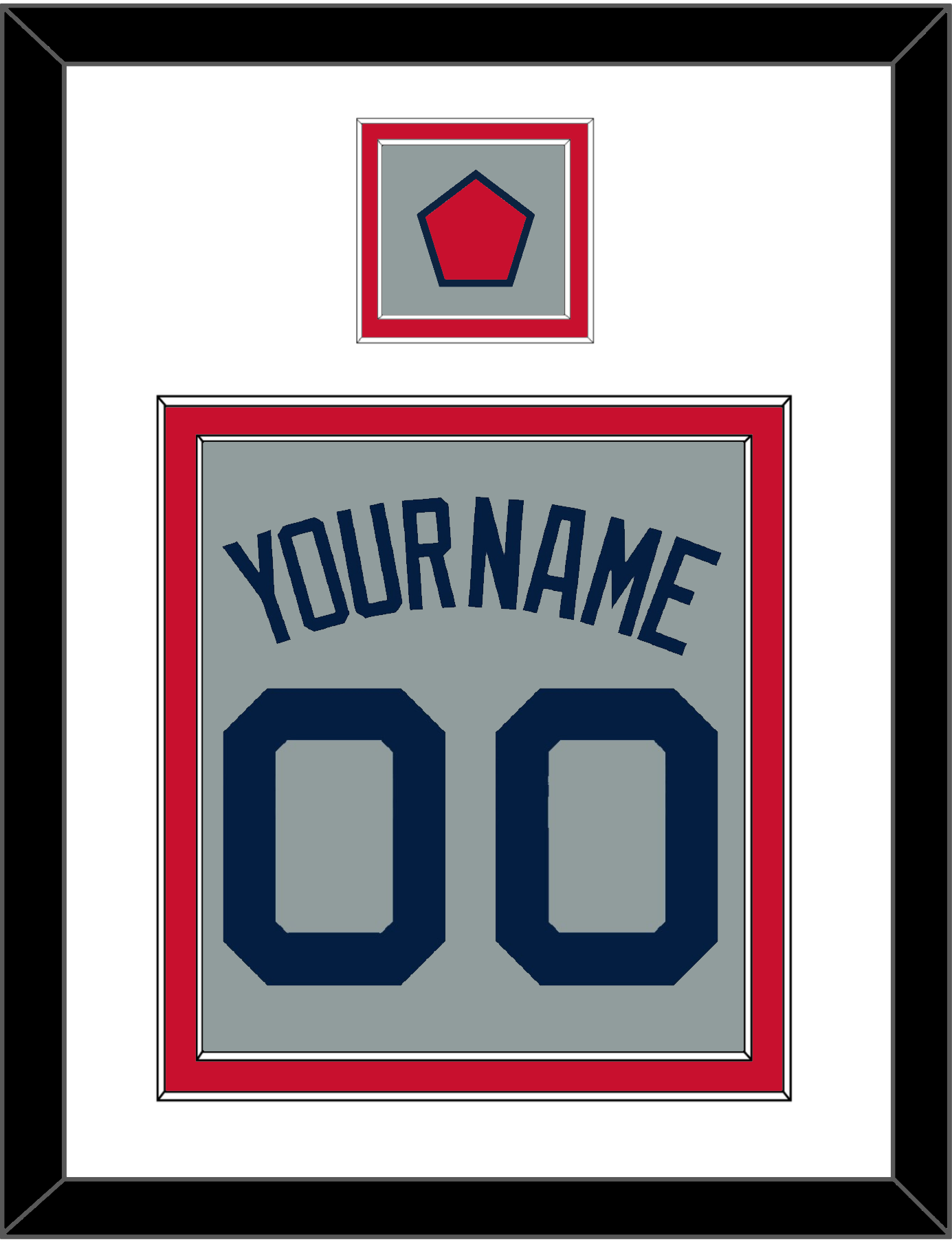 Boston Name, Number & Logo Patch - Road Gray (2009-2013) - Signature Tier 1