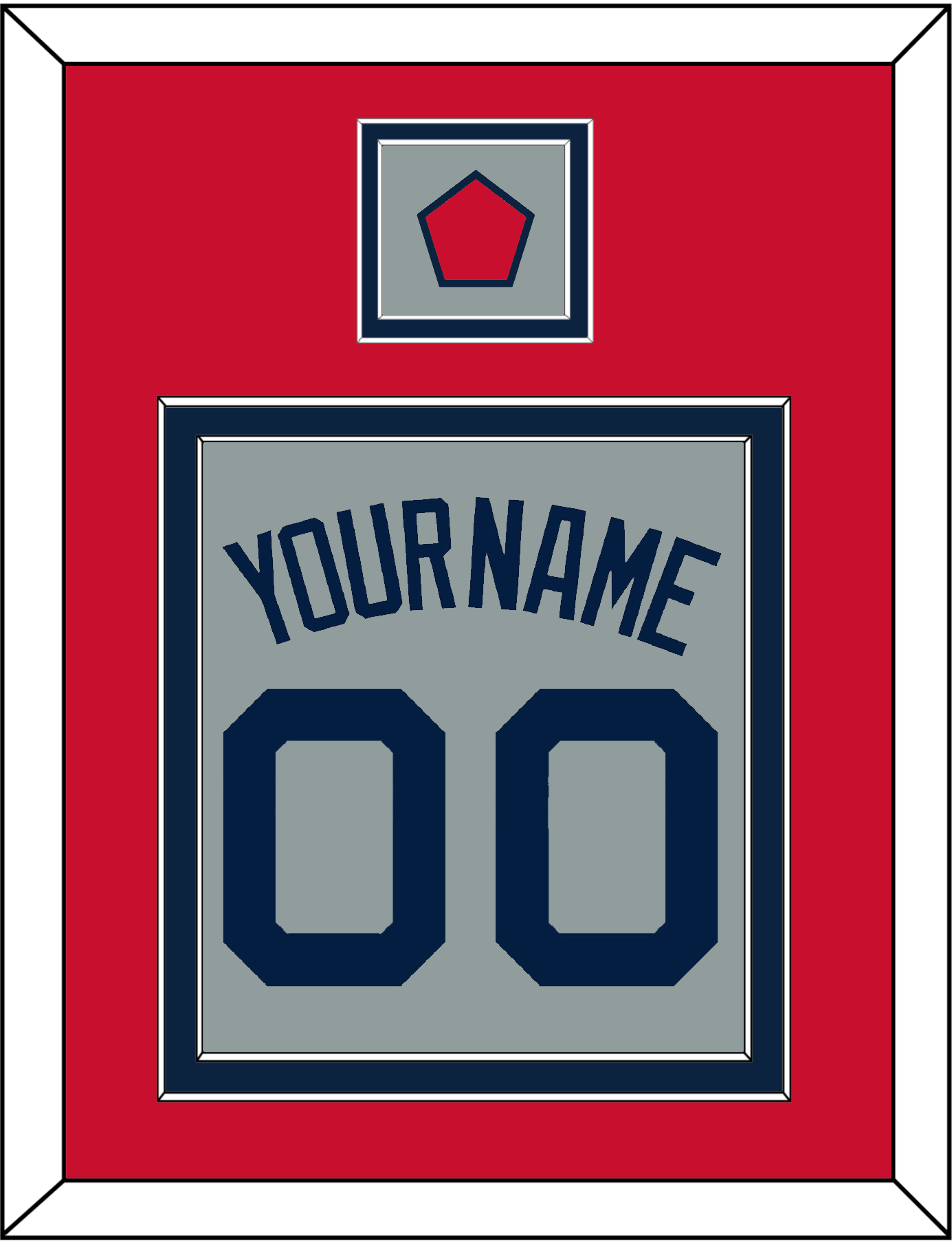 Boston Name, Number & Logo Patch - Road Gray (2009-2013) - Signature Tier 2
