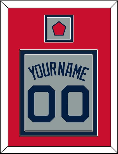 Boston Name, Number & Logo Patch - Road Gray (2009-2013) - Signature Tier 2