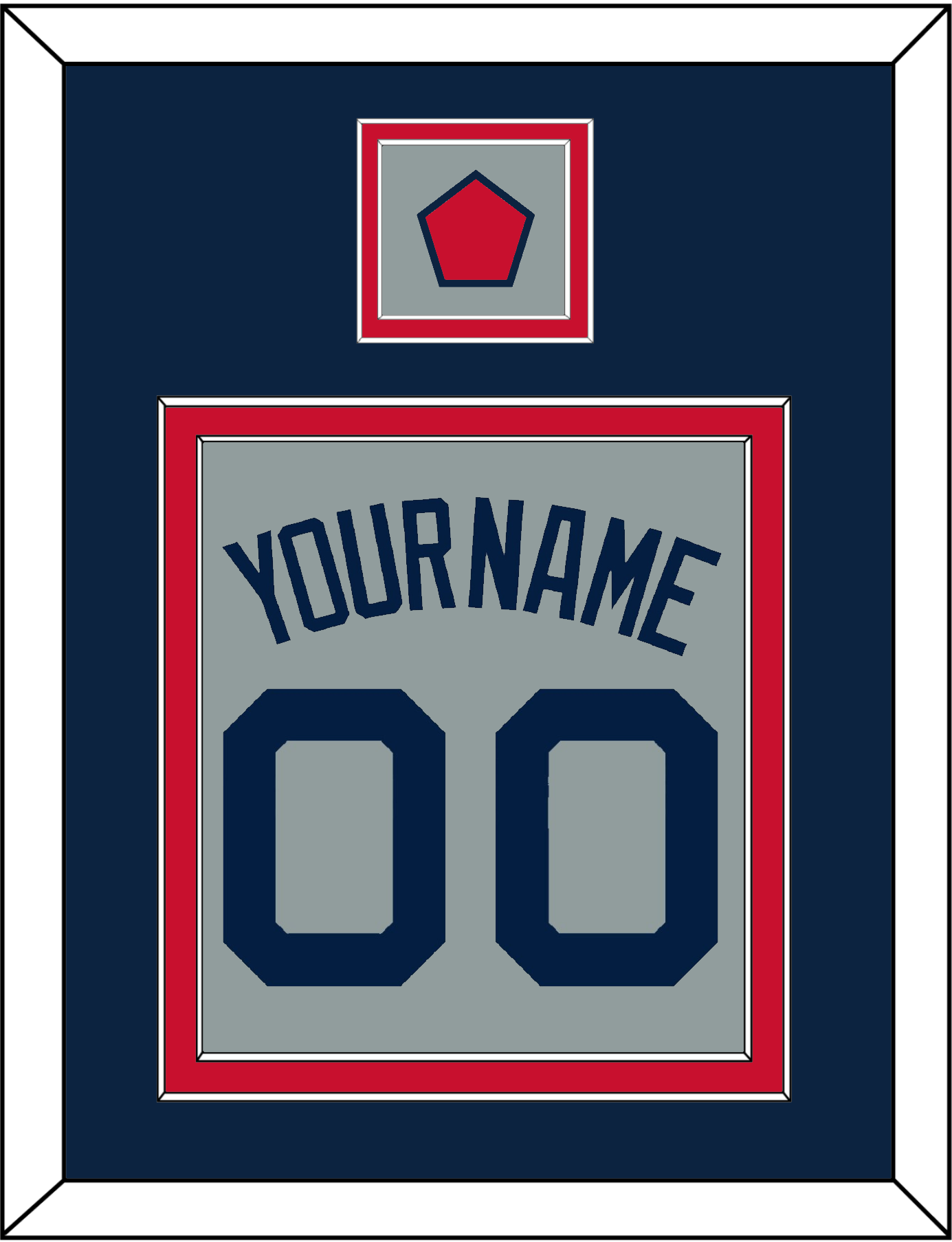 Boston Name, Number & Logo Patch - Road Gray (2009-2013) - Signature Tier 3