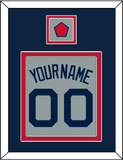 Boston Name, Number & Logo Patch - Road Gray (2009-2013) - Double Mat 3