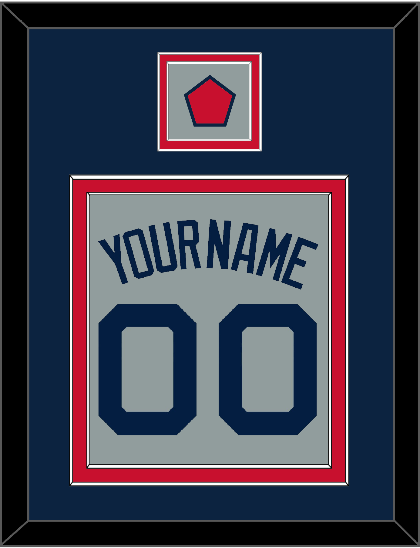 Boston Name, Number & Logo Patch - Road Gray (2009-2013) - Signature Tier 3