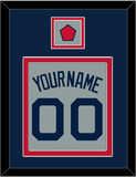 Boston Name, Number & Logo Patch - Road Gray (2009-2013) - Double Mat 3