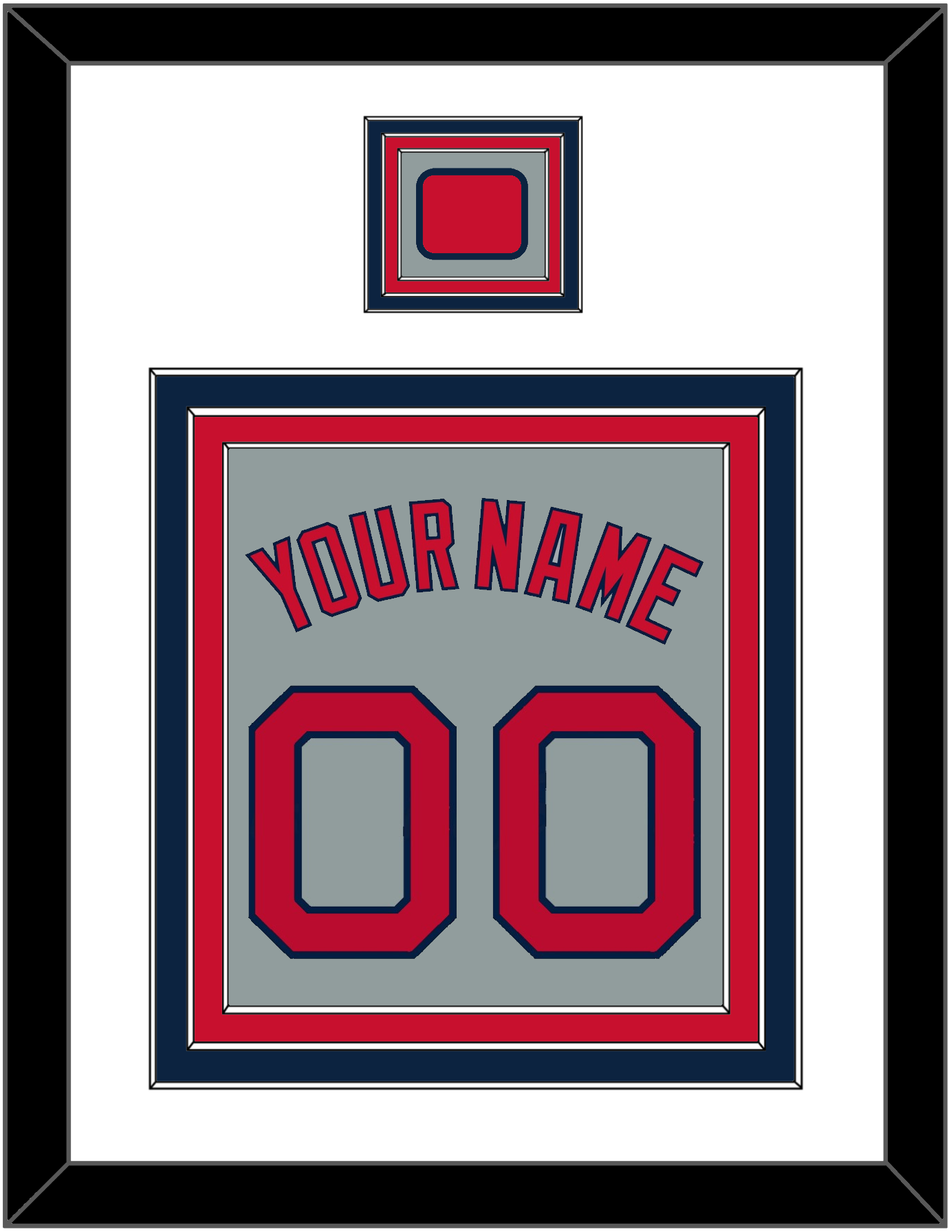 Boston Name, Number & Logo Patch - Road Gray - Premier Tier 1