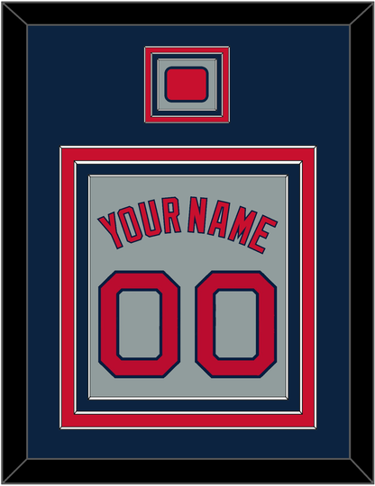 Boston Name, Number & Logo Patch - Road Gray - Premier Tier 3