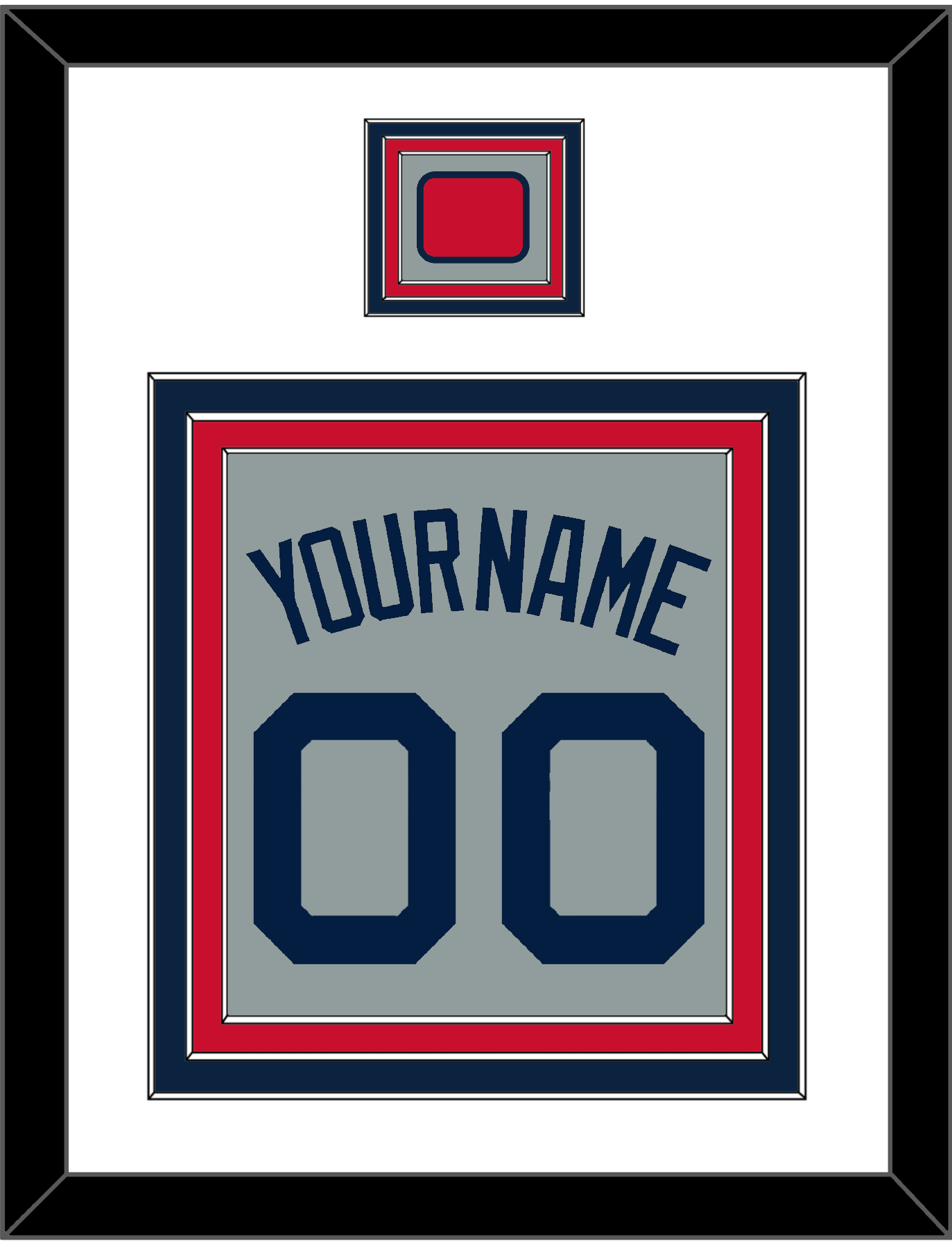 Boston Name, Number & Logo Patch - Road Gray (2009-2013) - Premier Tier 1