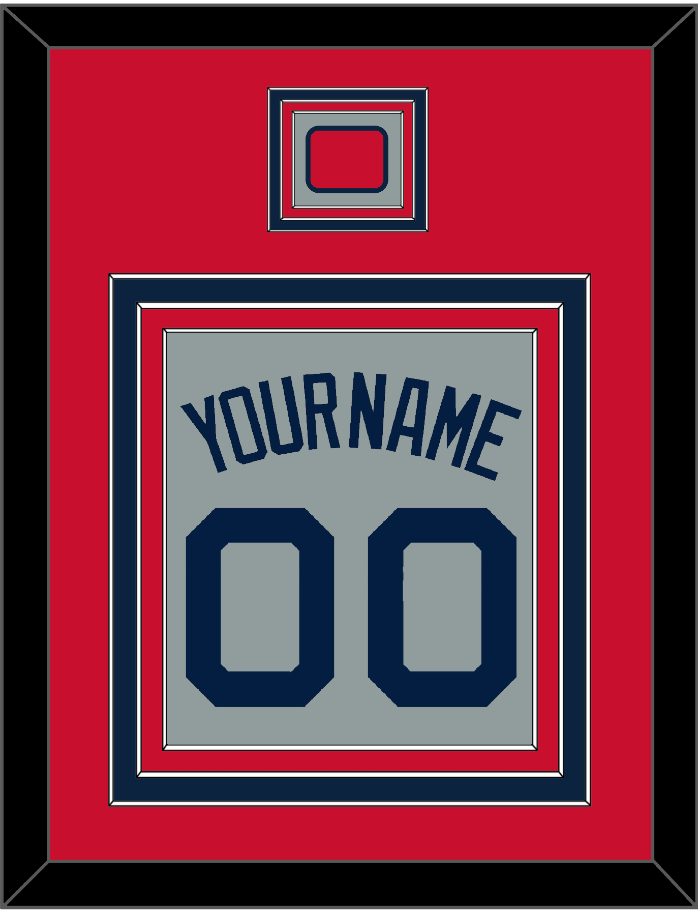 Boston Name, Number & Logo Patch - Road Gray (2009-2013) - Premier Tier 2