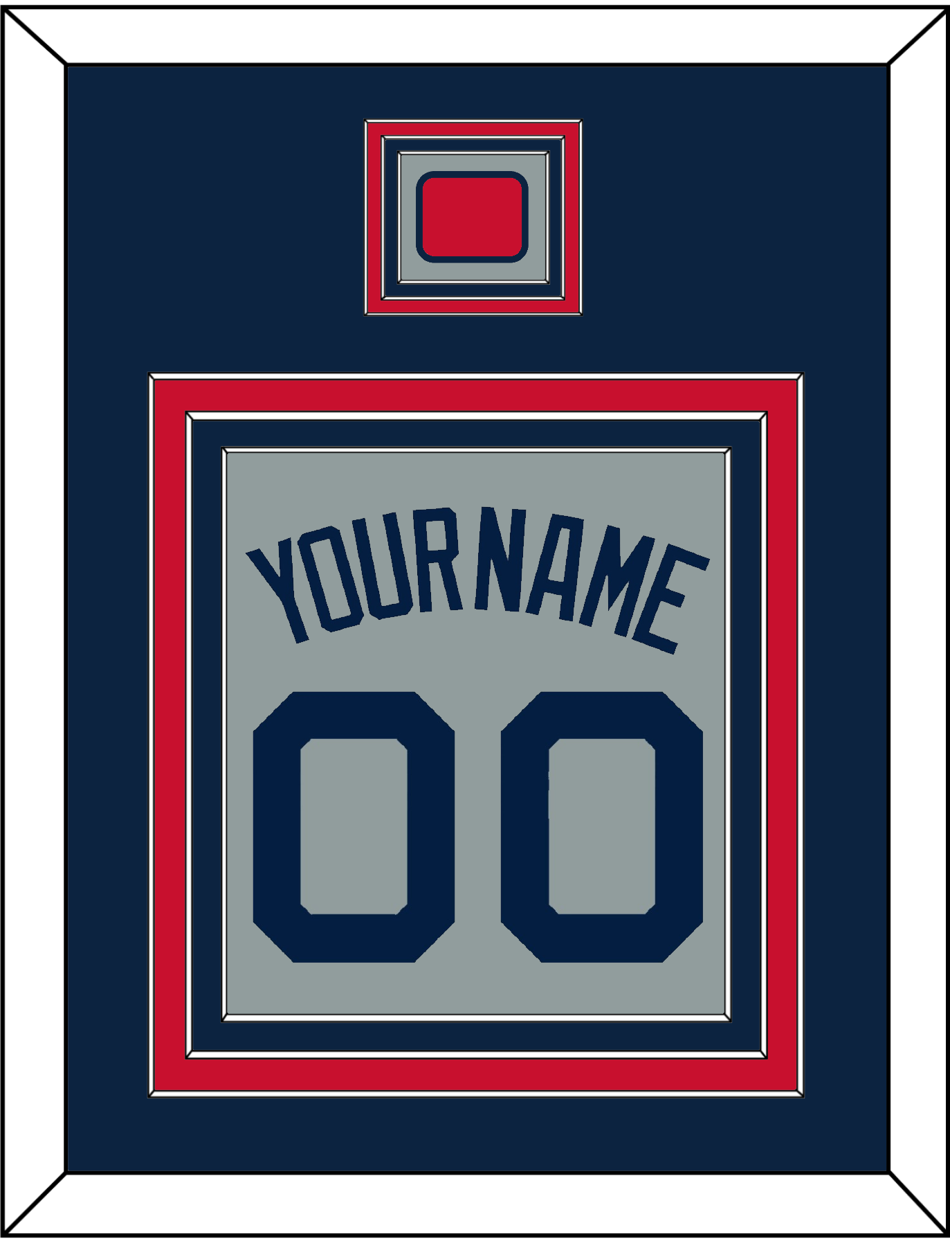 Boston Name, Number & Logo Patch - Road Gray (2009-2013) - Premier Tier 3