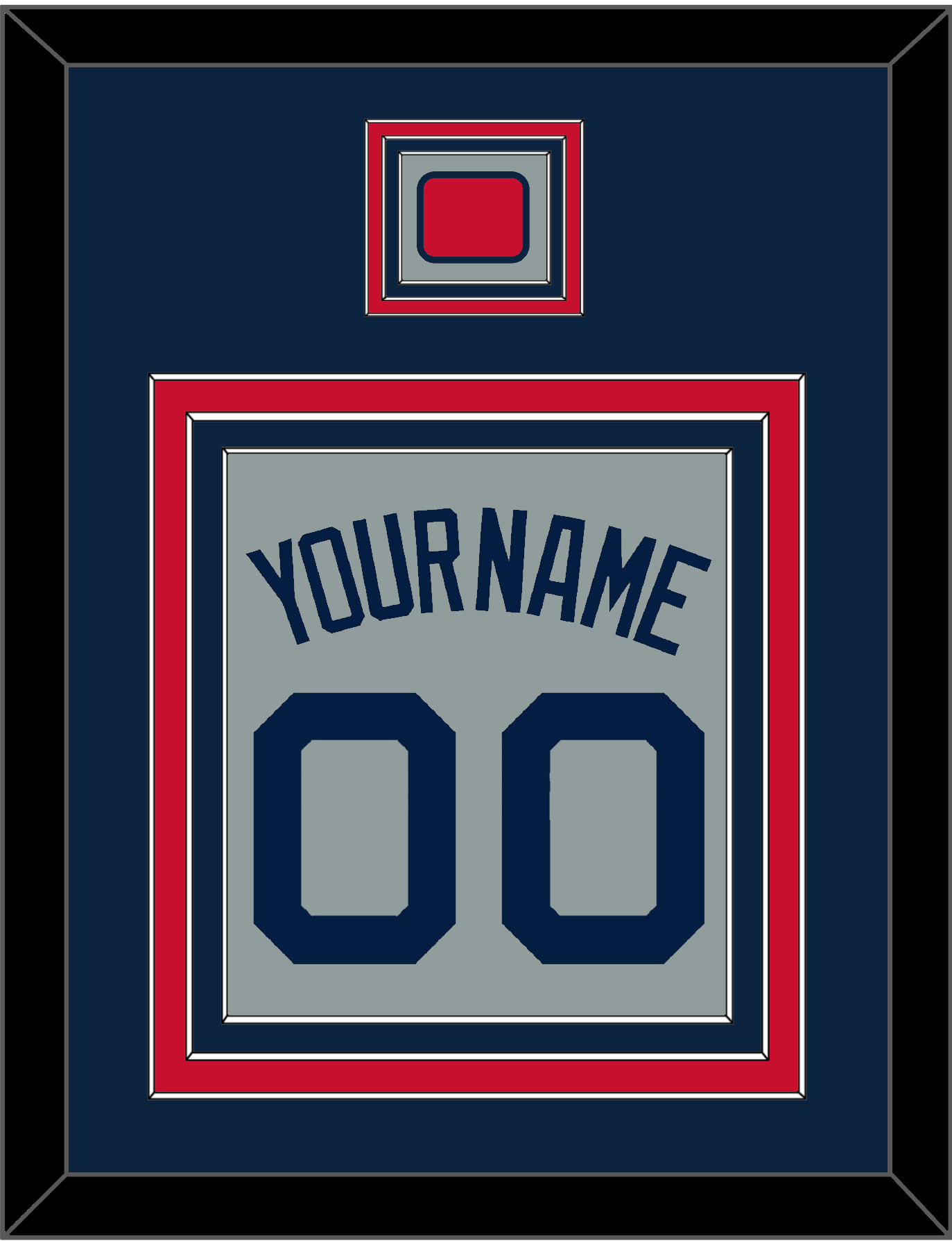 Boston Name, Number & Logo Patch - Road Gray (2009-2013) - Premier Tier 3