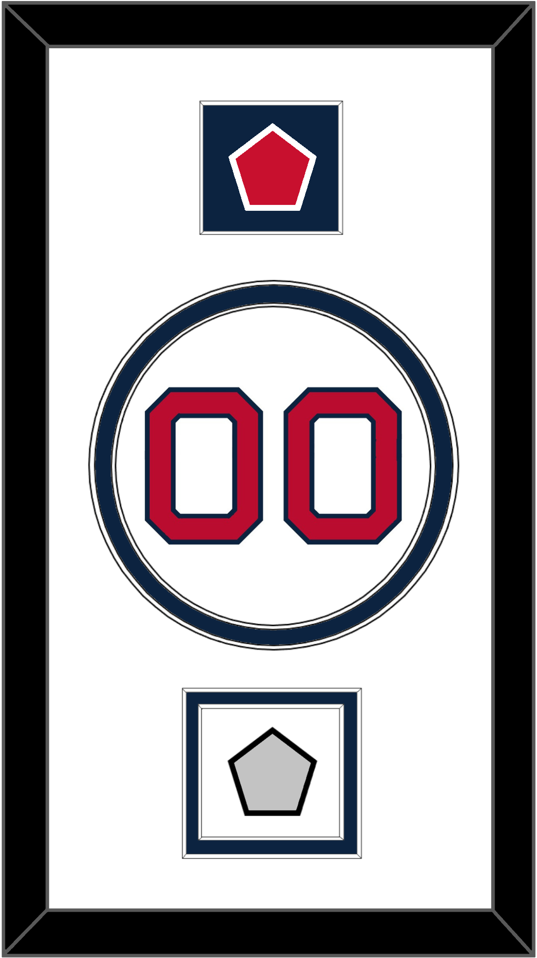 Boston Number, “B” Logo Hat Patch & World Series Champions Patch - Home White - Signature Tier 1