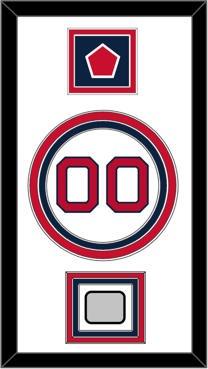 Boston Number, “B” Logo Hat Patch & World Series Jersey Patch - Home White - Premier Tier 1