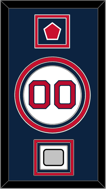 Boston Number, “B” Logo Hat Patch & World Series Champions Patch - Home White - Premier Tier 2