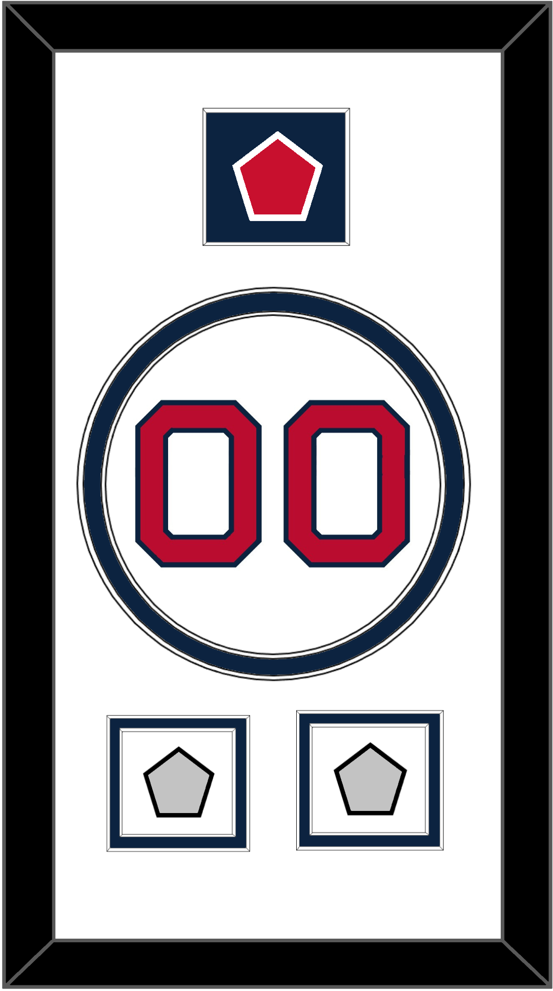 Boston Number, “B” Logo Hat Patch & 2 World Series Jersey Patches - Home White - Signature Tier 1