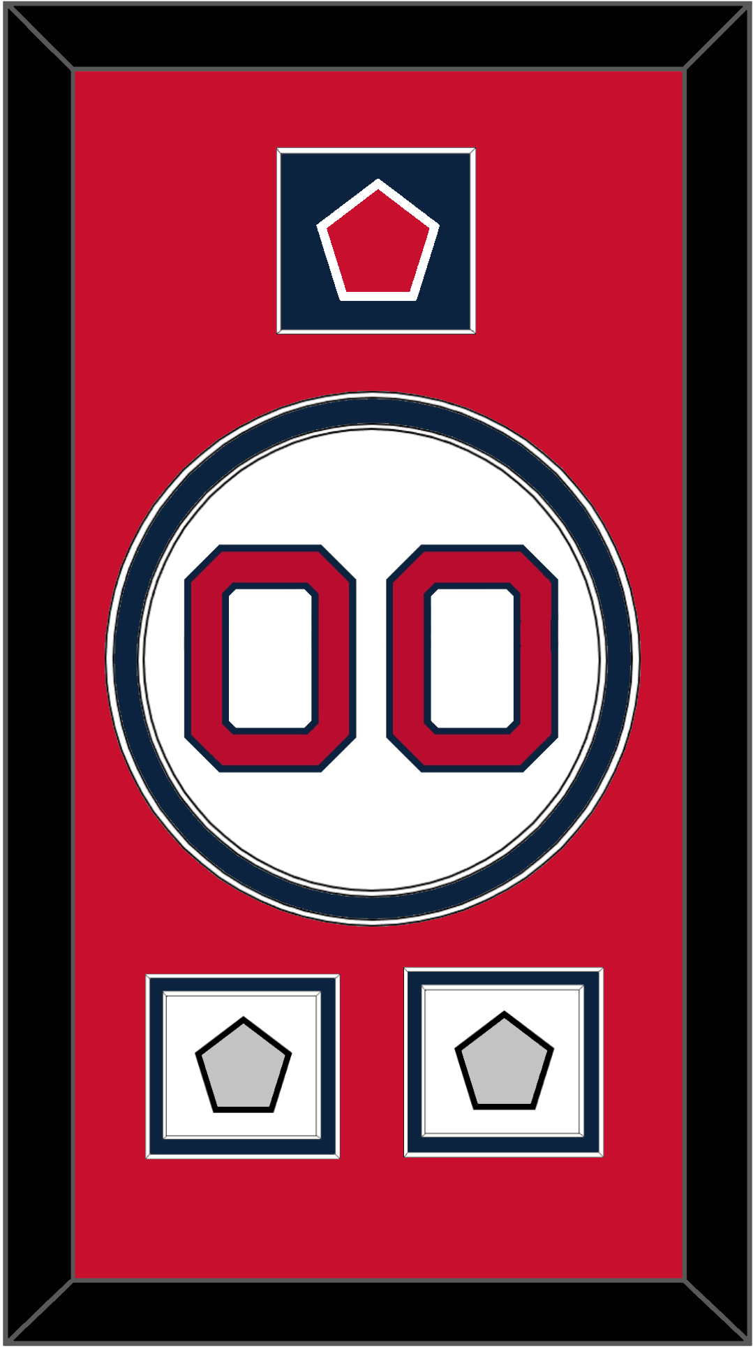 Boston Number, “B” Logo Hat Patch & 2 World Series Jersey Patches - Home White - Signature Tier 2