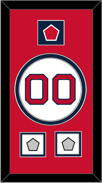 Boston Number, “B” Logo Hat Patch & 2 World Series Jersey Patches - Home White - Signature Tier 2