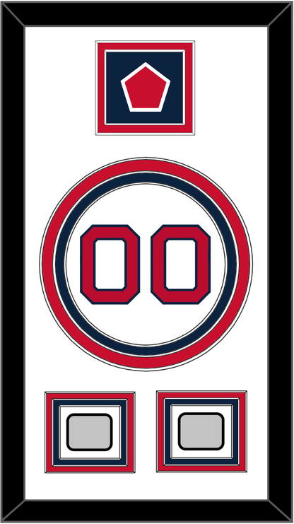 Boston Number, “B” Logo Hat Patch & 2 World Series Champions Patches - Home White - Premier Tier 1