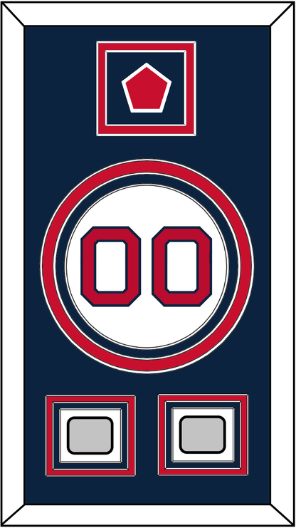 Boston Number, “B” Logo Hat Patch & 2 World Series Champions Patches - Home White - Premier Tier 2