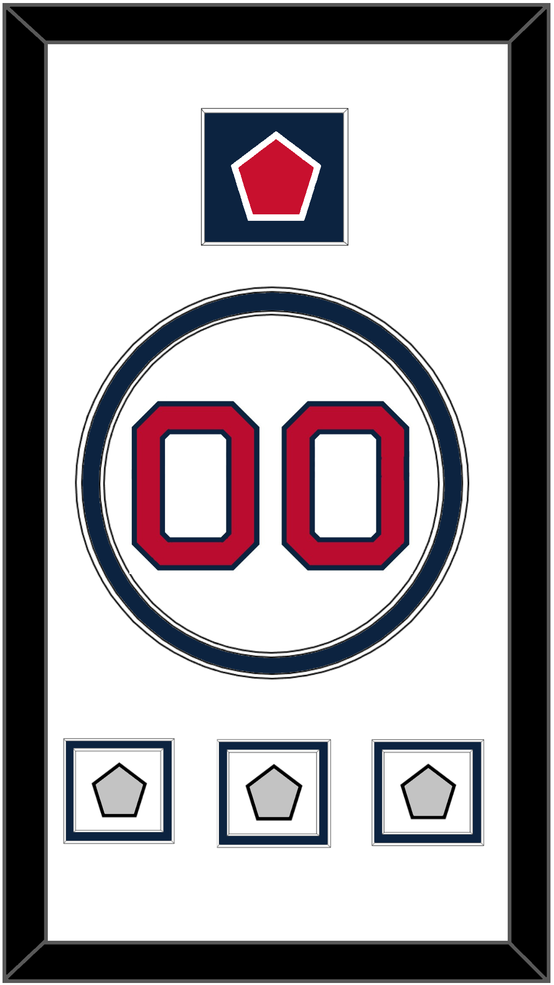 Boston Number, “B” Logo Hat Patch & 3 World Series Jersey Patches - Home White - Signature Tier 1