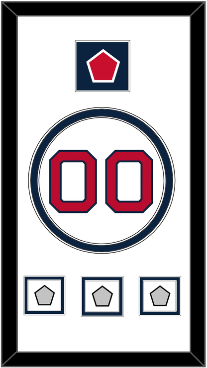 Boston Number, “B” Logo Hat Patch & 3 World Series Jersey Patches - Home White - Signature Tier 1