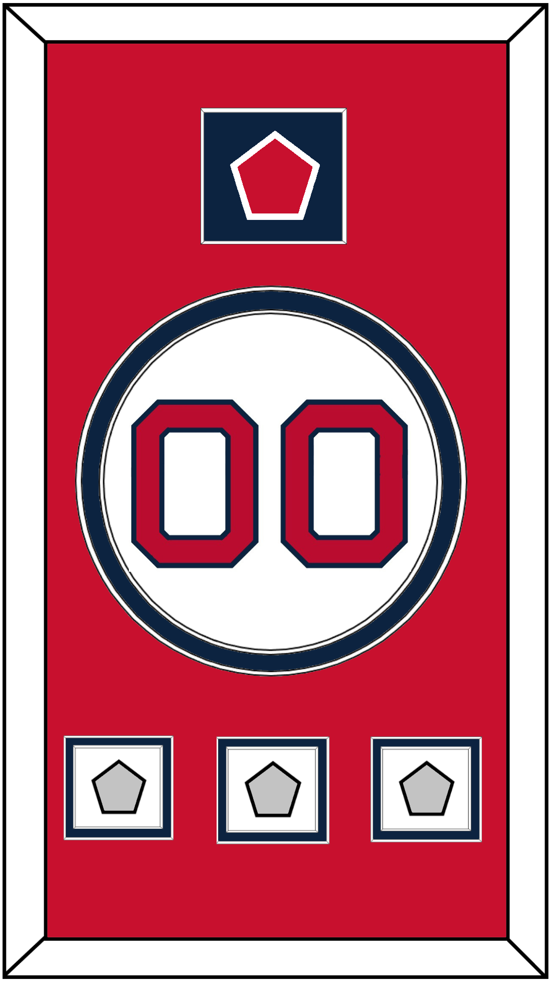 Boston Number, “B” Logo Hat Patch & 3 World Series Jersey Patches - Home White - Signature Tier 2