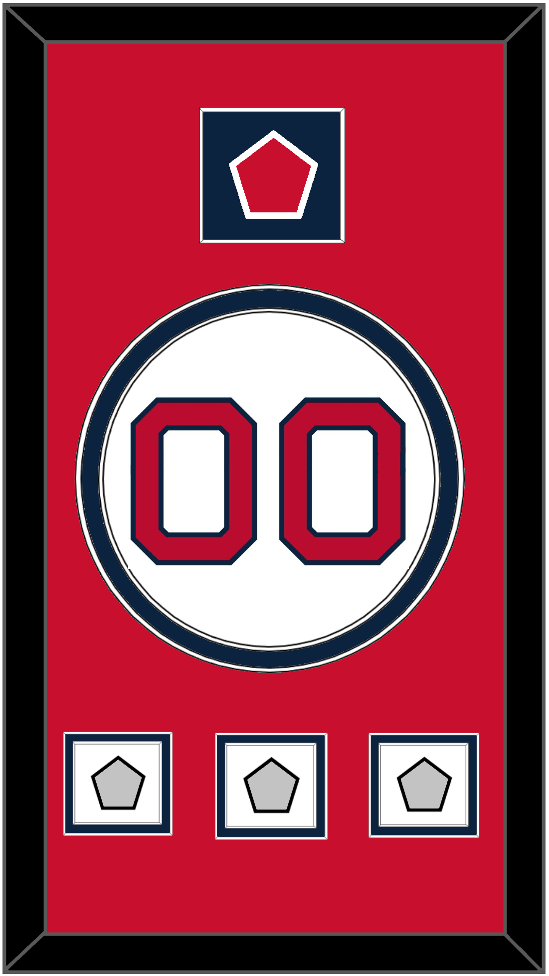 Boston Number, “B” Logo Hat Patch & 3 World Series Jersey Patches - Home White - Signature Tier 2
