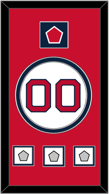 Boston Number, “B” Logo Hat Patch & 3 World Series Jersey Patches - Home White - Signature Tier 2