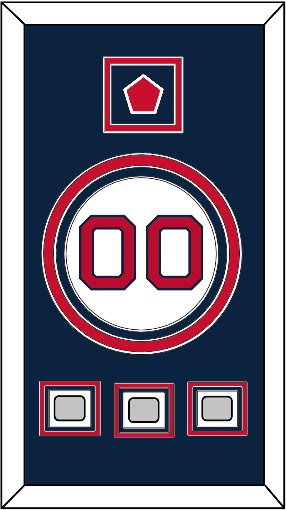Boston Number, “B” Logo Hat Patch & 3 World Series Champions Patches - Home White - Premier Tier 2