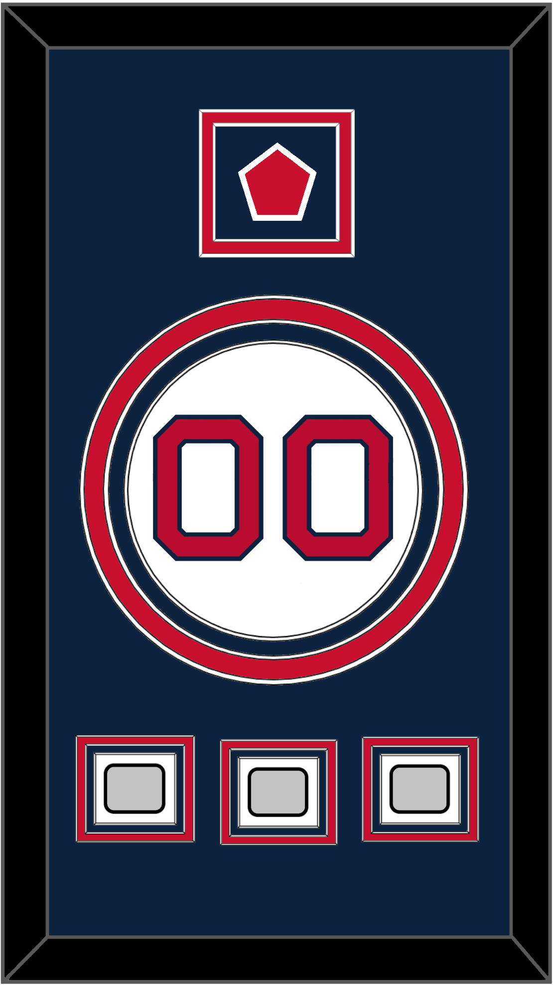 Boston Number, “B” Logo Hat Patch & 3 World Series Champions Patches - Home White - Premier Tier 2
