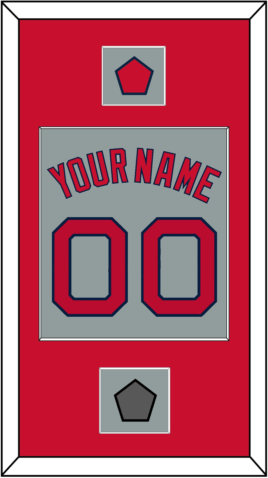 Boston Name, Number, Logo Patch & World Series Jersey Patch - Road Gray - Essential Tier 2
