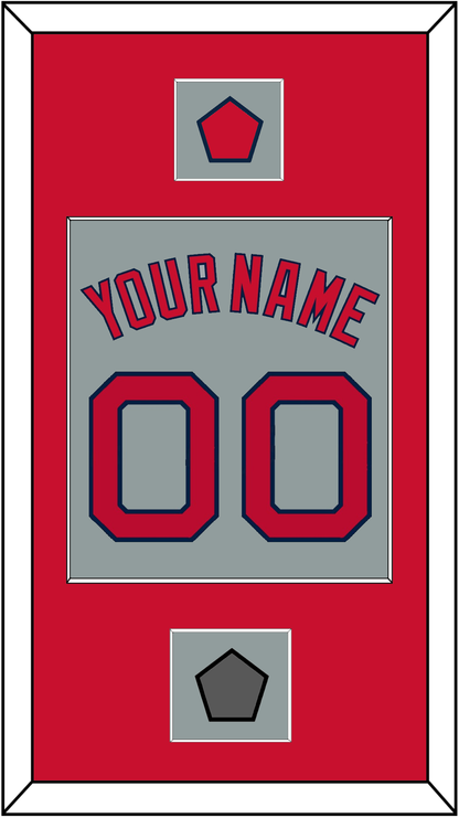 Boston Name, Number, Logo Patch & World Series Jersey Patch - Road Gray - Essential Tier 2