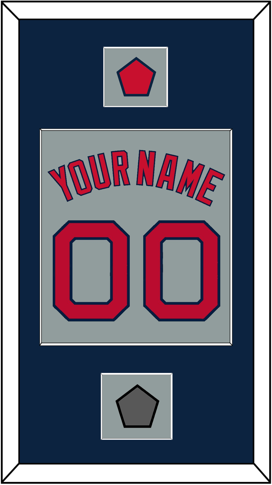 Boston Name, Number, Logo Patch & World Series Jersey Patch - Road Gray - Essential Tier 3